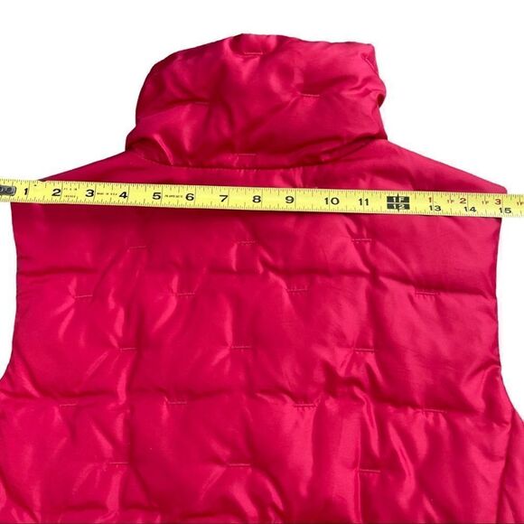 TALBOTS PETITES • Red Puffer Vest Belted Goose Down Blend • Petite Small • NWOT - Picture 8 of 10